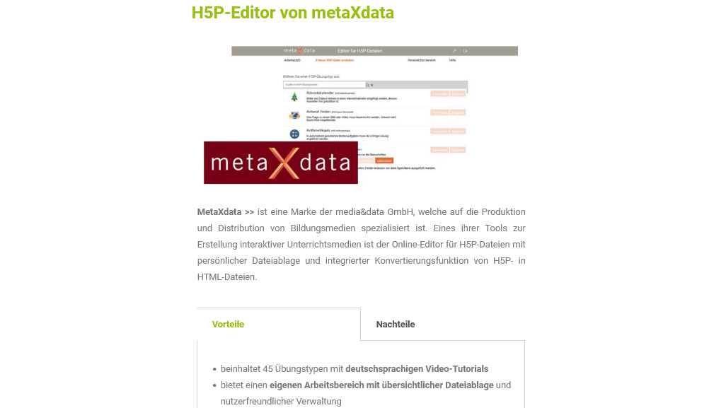 H5P-Editoren im Vergleich - media data gmbh